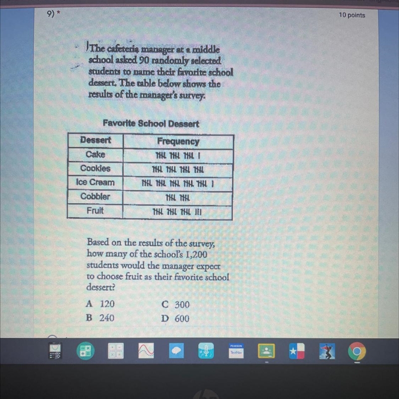 10 pointsThe cafeteria manager at a middleschool asked 90 randomly selectedstudents-example-1