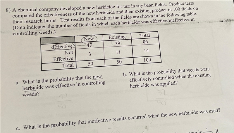 1. What is the probability that the new herbicide was effective in controlling weeds-example-1