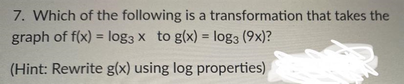 is the answer to this a horizontal stretch by a factor of 9???vertical stretch by-example-1