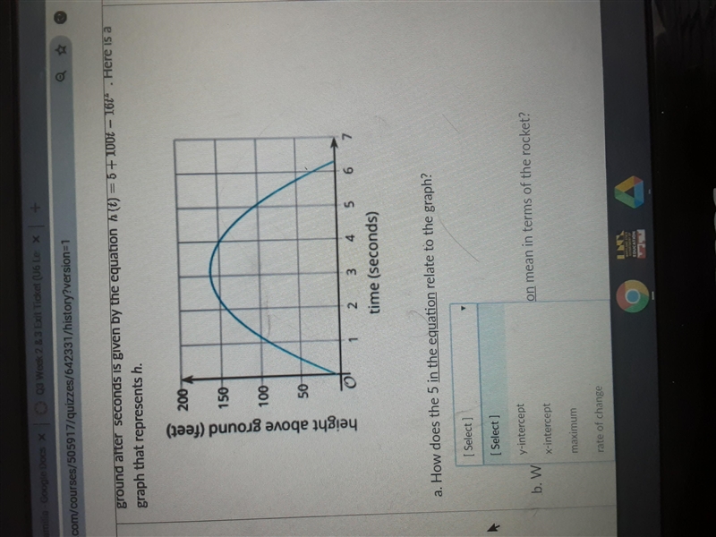 ground aller seconds is given by the equation (t) = 5 + 100t – 16t" . Here is-example-1