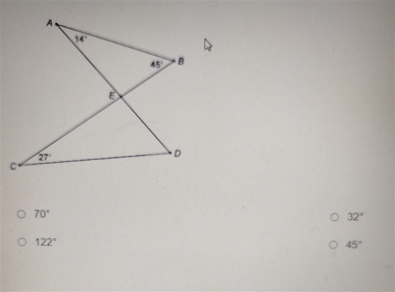 What is the measure of angle D? (Geometry) with details and steps!!!​-example-1