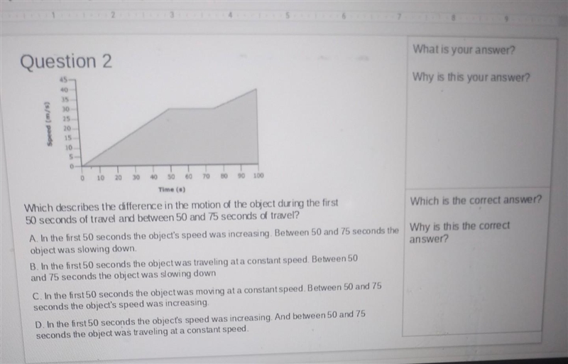 6 7 3 5 11 TO What is your answer? Question 2 Why is this your answer? Speed (m/s-example-1