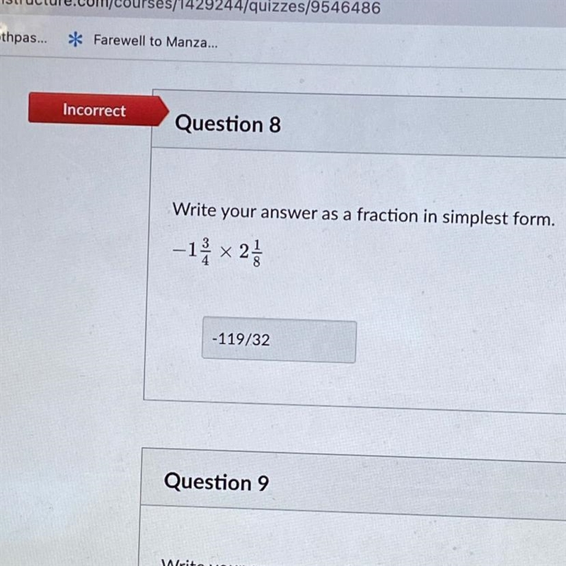 Write your answer as a fraction in simplest form. -1 3/4 • 2 1/8-example-1