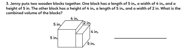 I am giving Branly the the first one to tell me answer 3. Jenny puts two wooden blocks-example-1