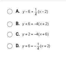 identify an equation in slope-intercept form for the line parallel to y=1/4x-7 that-example-1