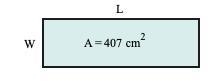 The rectangle shown has a perimeter of 96 cm and the given area. Its length is 4 more-example-1