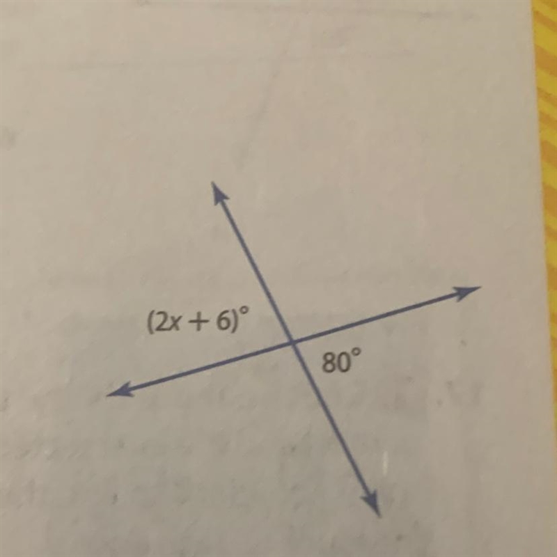 10. What is the value of x in the figure at the right? (Examples 3 and 4-example-1