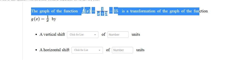 The graph of the function f(x)=1x+3−15 is a transformation of the graph of the function-example-1