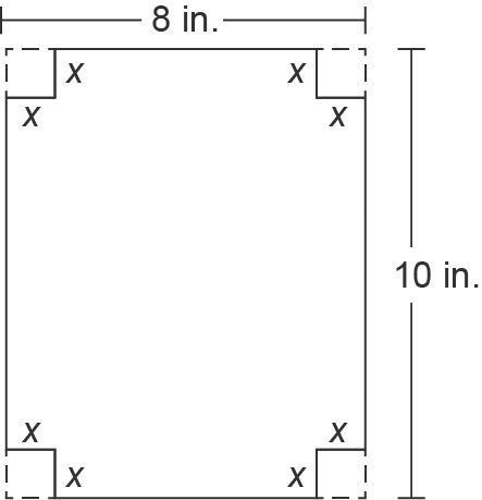 1.A box without a top is to be made from a rectangular piece of cardboard, with dimensions-example-1