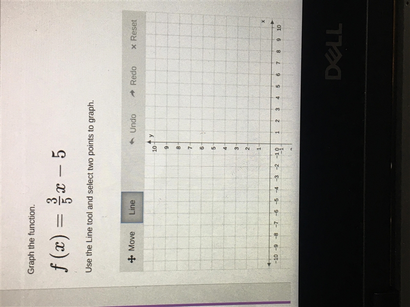 Graph the function. f(x)=3/5x-5-example-1