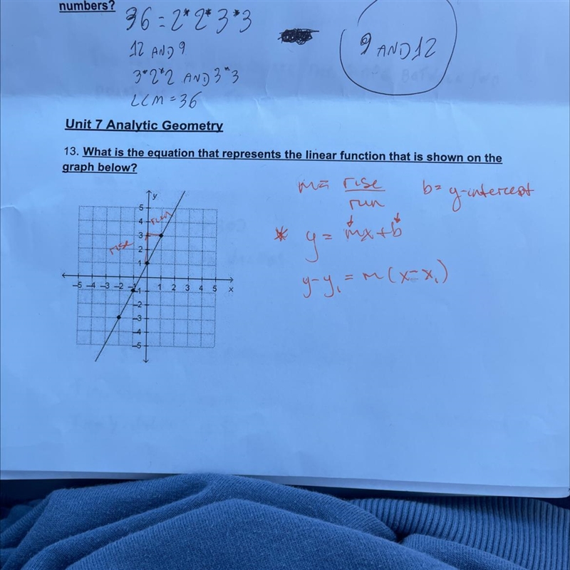 What is the equation that represents the linear function that is shown on the graph-example-1