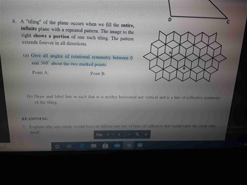 a tiling of the plane occurs when we fill the entire infinite playing with a repeated-example-1