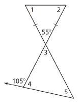 Find the measure of the missing angles. m∠5-example-1