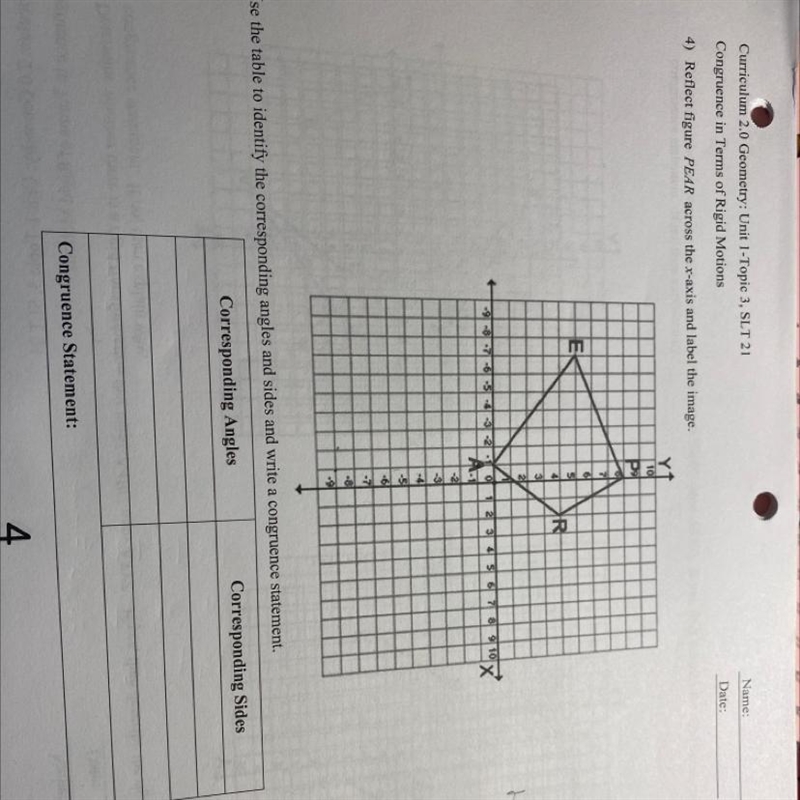 Reflect figure PEAR across the x-axis and label the image.-example-1