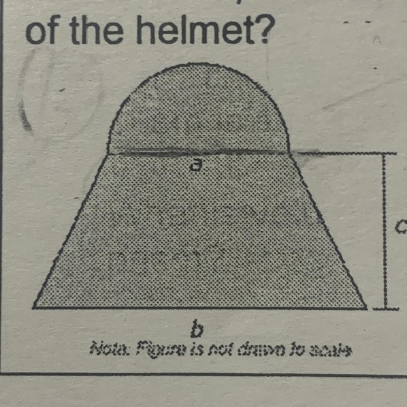 Pls help bromeo’s if a = 24cm, b = 36 cm, and c = 24cm, what is the area of the picture-example-1