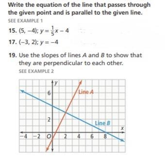 Write the equation of the line that passes through the given point and is parallel-example-1