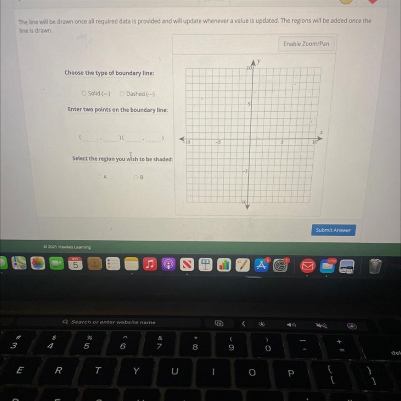 Solve the system of two linear inequalities graphically. Graph the solution set of-example-1