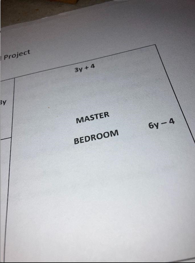 Perimeter and area of polynomials Find the area and perimeter of the master bedroom-example-2