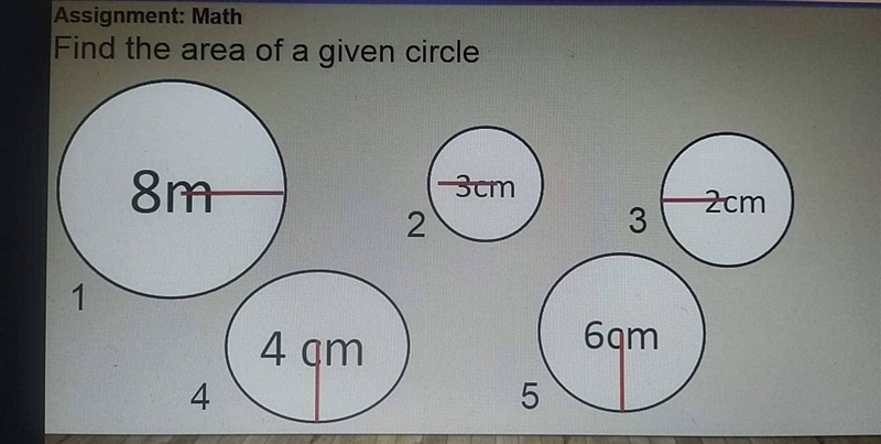 Find the area of a given circle. I need correct answer-example-1