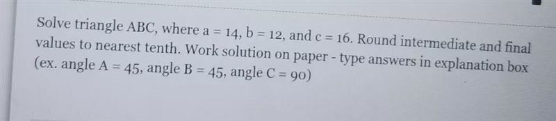 I need to find all three angles using law of cosines-example-1