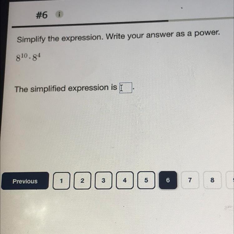 Simplify the expression. Write your answer as a power. The simplified expression is-example-1