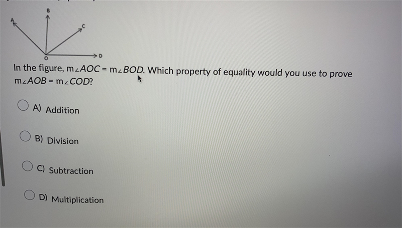 In the figure, m m O A) Addition B) Division C) Subtraction D) Multiplication-example-1