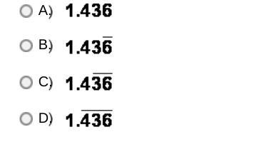 Which answer choice correctly represents 1.436363636… ?-example-1