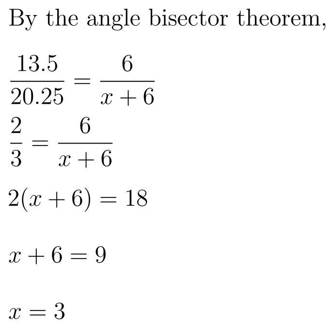 Solve for x: AD bisects ZBAC A-example-1