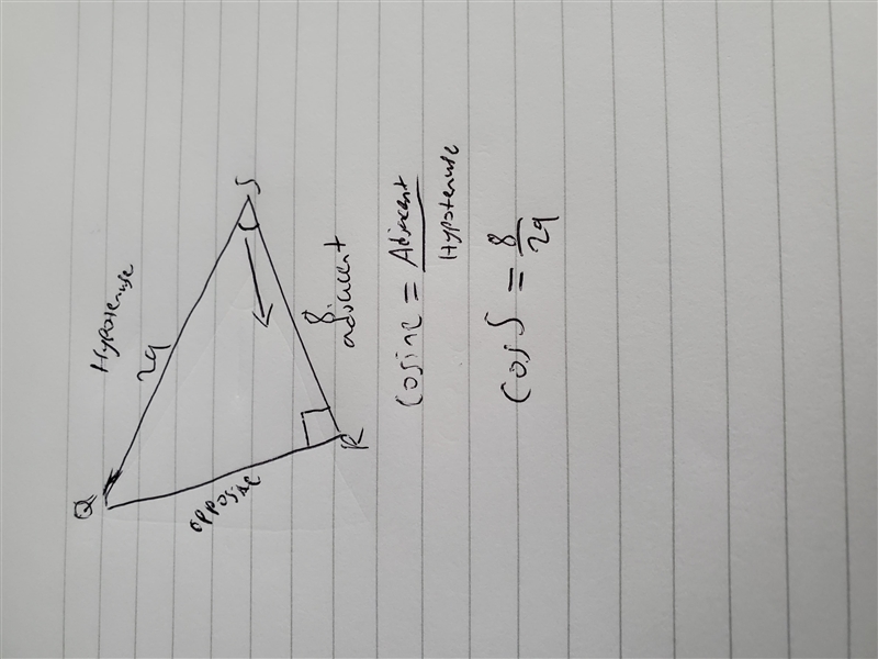 Express cos S as a fraction in simplest terms.-example-1