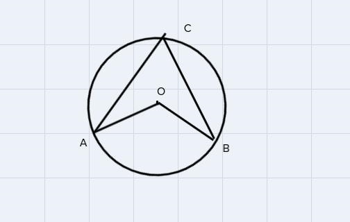 6. Arc AB measures 80' which is an intercepted arc of a central angle AOB, what is-example-1