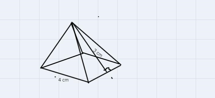 Study Surface Area and Volume of Pyramid and Cone. How to find lateral area and total-example-1