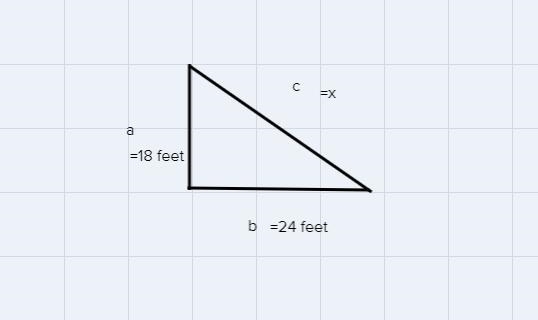 The distance from the base of a flagpole to a point on the ground is 24 feet. The-example-2