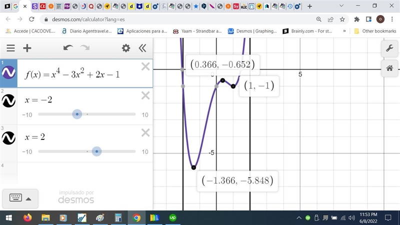 Question 4 please . Using a graphing utility (geogebra) to graph the function-example-1