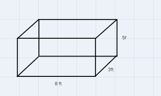 A rectangular prism has dimensions 8ft by 3ft by 5ft what is the surface area of the-example-1