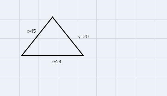 What is the measure of angle X?triangle XYZX=15Y=20Z=24-example-1