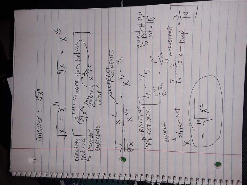 B. Write √x as a single radical in simplest form. 5√x-example-1