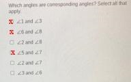 Which angles are corresponding angles? Select all thatapply.0 21 and 230 26 and 280 22 and-example-1