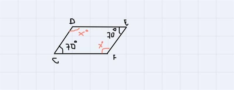 What is the measurement of angle D in the parallelogram-example-1