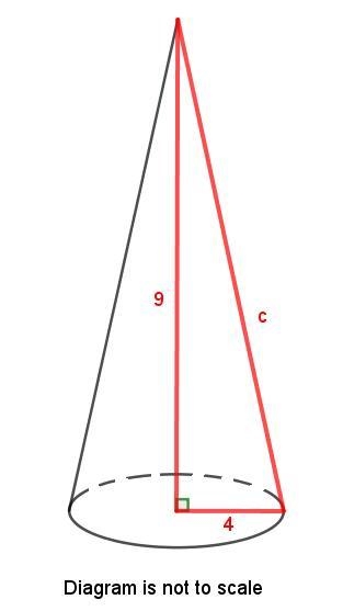 PLEASE HELP!! Multiple Choice 1. Calculate the slant height for the given cone. Round-example-1