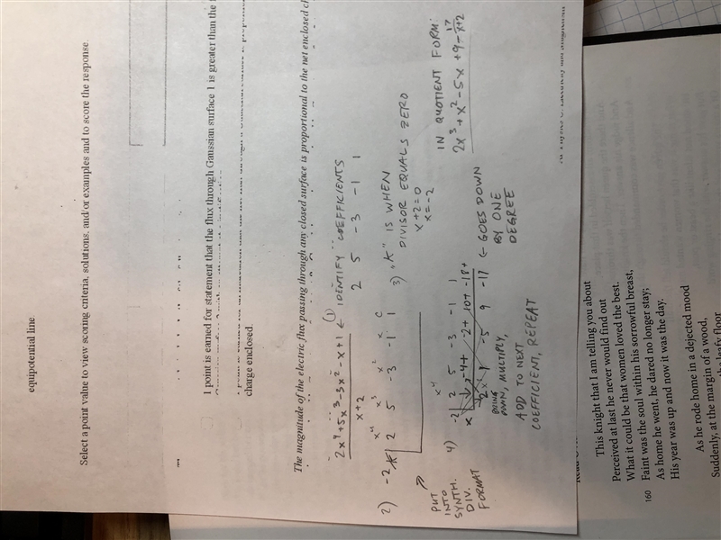 Use synthetic division to divide: (2x^4+5x^3-3x^2-x+1) / (x+2)-example-1