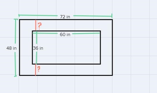 2. The area of the arena is 2160 in.2 a) Will the arena fit on the rug? Show your-example-1