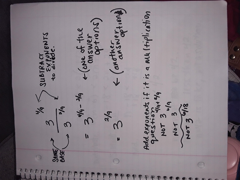 Which expressions are equivalent to 3^4/9/3^2/9? select all that apply-example-1