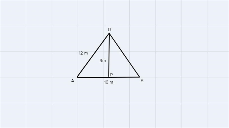 Find the surface area for the triangular prism below if AB = 16 m, AC = 33 m, AD = 12 m-example-2