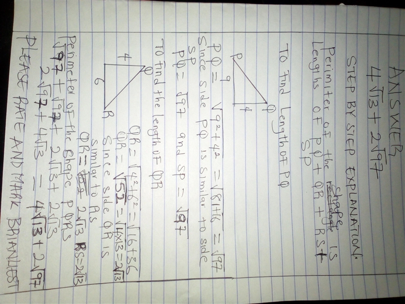 What is the perimeter of PQRS? please try to explain if possible-example-1