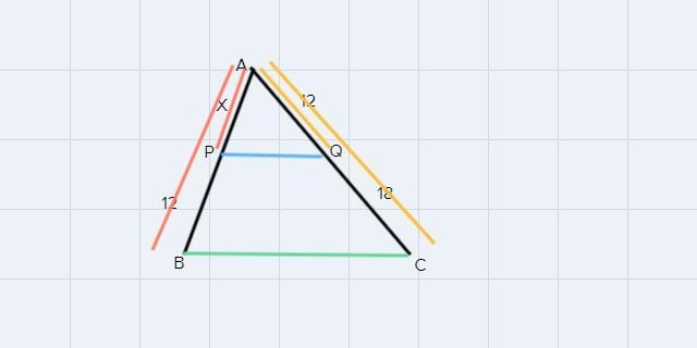 Where is the value of x Given of x given that PQ=BC-example-1