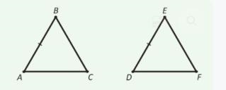 Prove that if the side of one equilateral triangle is equal to the side of another-example-1