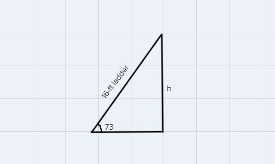 Rashad leans a 16-foot ladder against a wall so that it forms an angle of 73° with-example-1