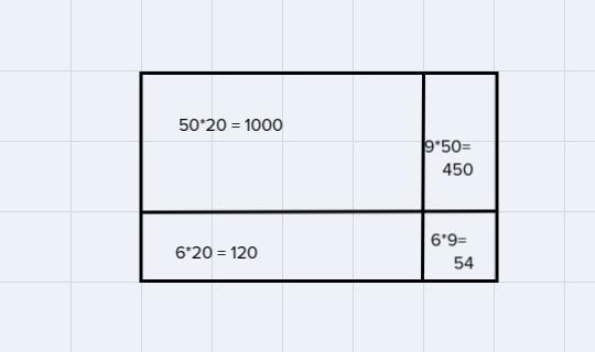 How to draw A Area Model For 29×56-example-2