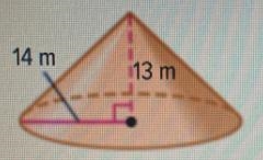 Who’s pi on your calculated to get the volume of the cone. Around to the nearest 10th-example-1