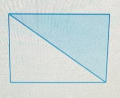 The entire rectangle below has an area of 44 cm?Find the area of the shaded triangle-example-1